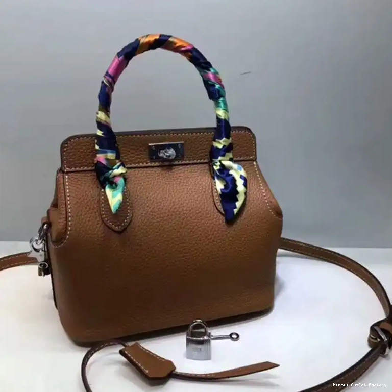 Palladium Toolbox In Hermes Leather Brown Hardware Swift Bag 0508